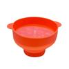 Silicone Microwave Popcorn Bowl Bucket Red Fruit Dish Popcorn Maker with Lid Chips  Movie Night