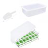14-Cell Ice Tray With Ice Scoop Set Silicone Ice Cube Tray With Lid And Bin