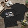 Rückendruck Iss Italienisch Fahre Deutsch Heirate Slawische Männer T-Shirt Lustige Hipster T-Shirts Kurzarm T-S