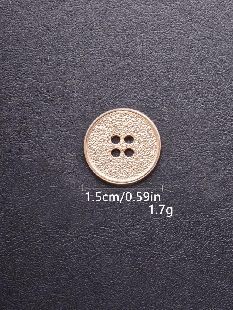 Four-Hole Zinc Alloy Hand-Sewn Metal Button - High-End, Exquisite & Versatile