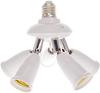 4 Socket E27 Lamp Holder Adapter Splitter 880W Light Bulb Base Converter