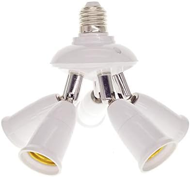 4 Socket E27 Lamp Holder Adapter Splitter 880W Light Bulb Base Converter