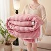 Winter Milk Fluff Blanket Office Sofa Nap Leisure Blanket Solid Color Bubble Fluff Blanket Thickened Warm Cover Blanket