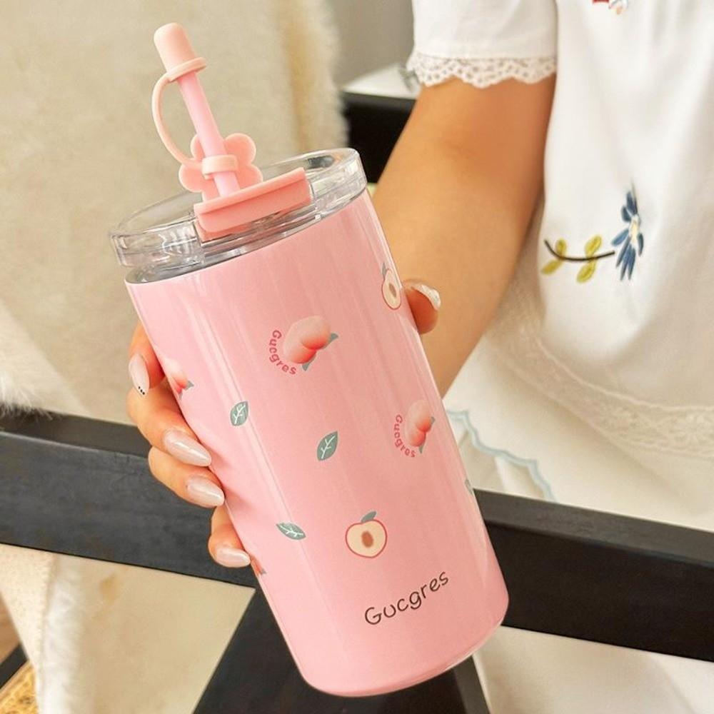 

Portable Water Cup 480ML Insulated Cup High Quality Thermal Bottle рожевий