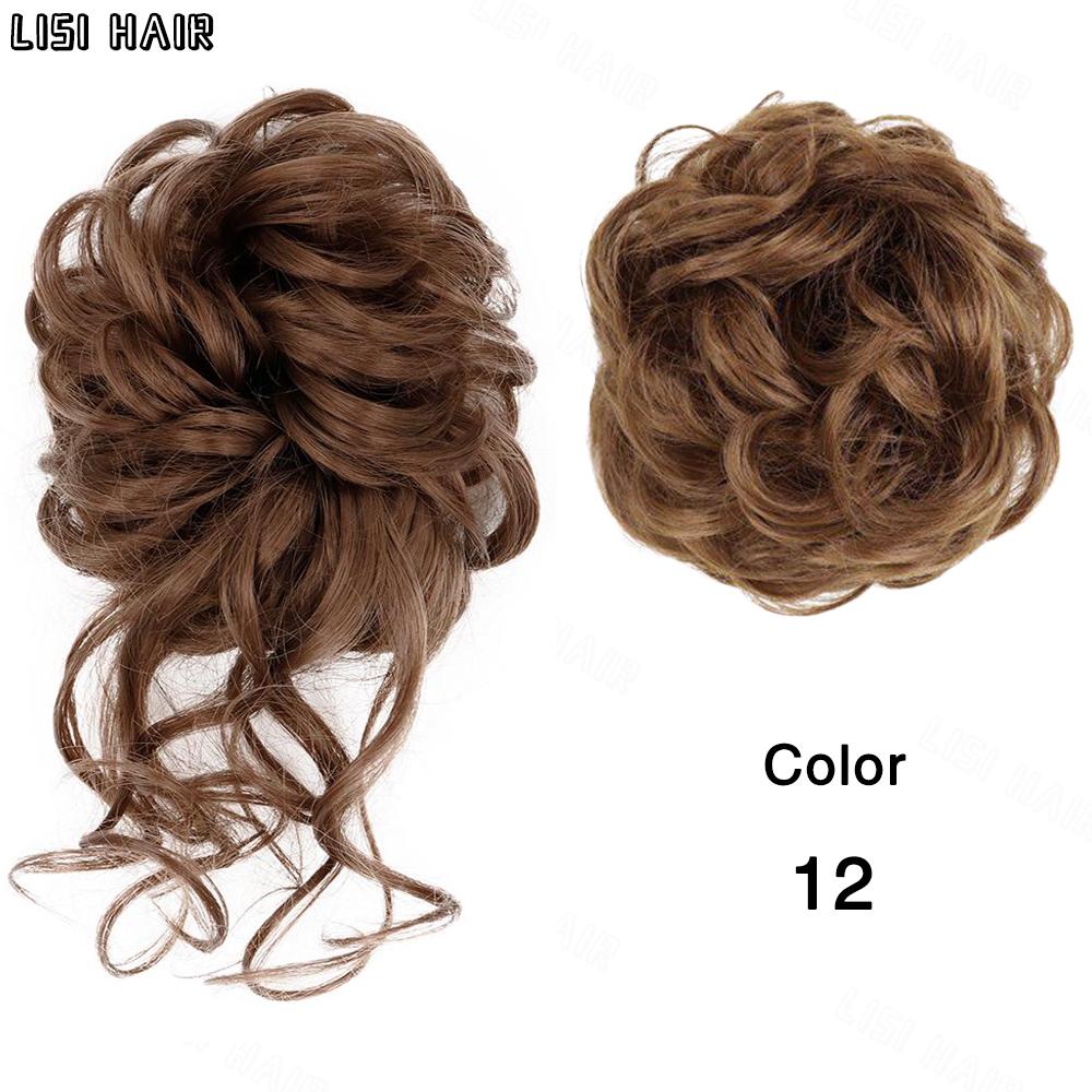 MERISIHAIR Synthetisch, 2 Stile, klassisch, zerzaust, Hochsteckfrisur, elastisch, unordentlicher Dutt, Haargummis, gefälschter Haarknoten, Donut, Pferdeschwanz, Haarknoten, Zubehör für Frauen, den täglichen Gebrauch