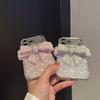 Porous Love Shell Pattern Phone Case for Apple 17PROMAX/15, Material 11/14, with Bow Accessory.