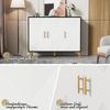 Sideboard Kommode 3 Türen, Moderne Verstellbare Ablage, Buffetschrank Flurschrank viel Stauraum, Metallbeinen, Wohnzimmer Esszimmer, 120cm