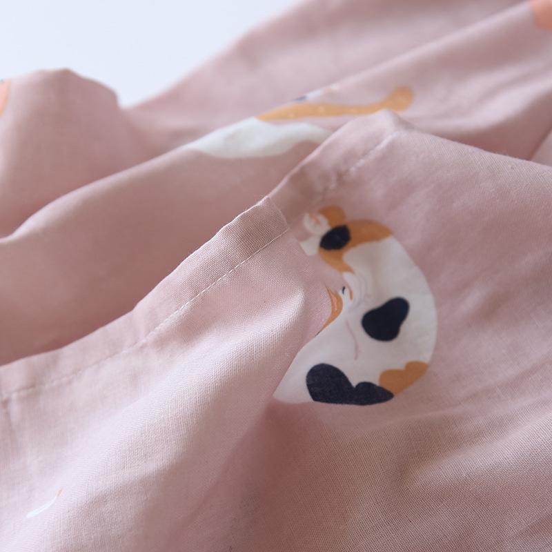 Japanese Style Summer Cotton Kimono Robes for Couples: Lightweight Gauze Nightgowns for Men and Women