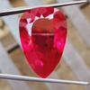 46 Ct Natural Mozambique Rich Red Ruby Pear Shape Certified Loose Gemstone