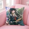Game Wuthering Waves Chisa Cushion Cover Natural Linen Pillow Case Double-Sided Print Decorative Sofa Pillowcase Home Decor Gift