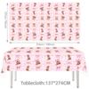 Pink Denim Birthday Party Decoration Tableware Plate Cup Napkin Tablecloth Laqi For Baby Shower