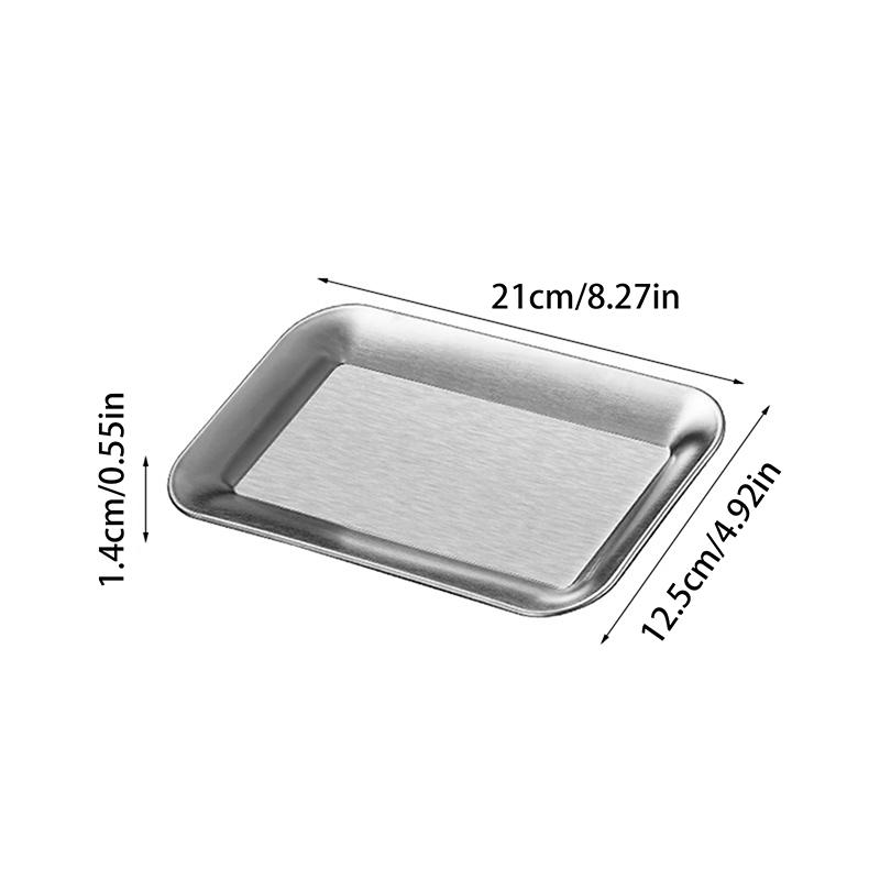 Stainless Steel Serving Trays-Gold & Silver Rectangular/Square Food Plates for Kitchen, Dining & Party (Assorted Sizes)
