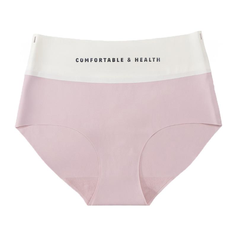 Damen Frühling und Sommer Farbkombination Farbe Eis Seide Spurlos Hoher Rückprall Bequem Hohe Taille Slips