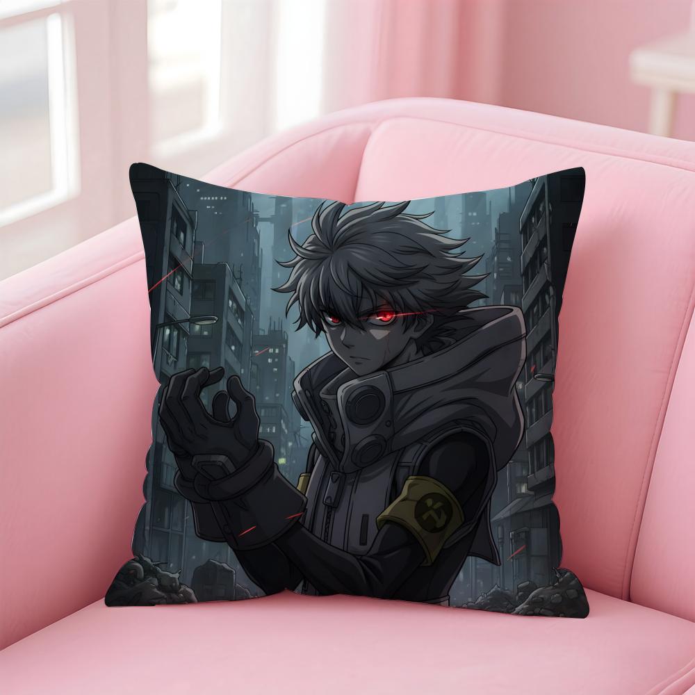manga gritty GGachiakuta Cushion Cover Pillowcase Short Plush Invisible zipper Room Sofa Cushion Cover