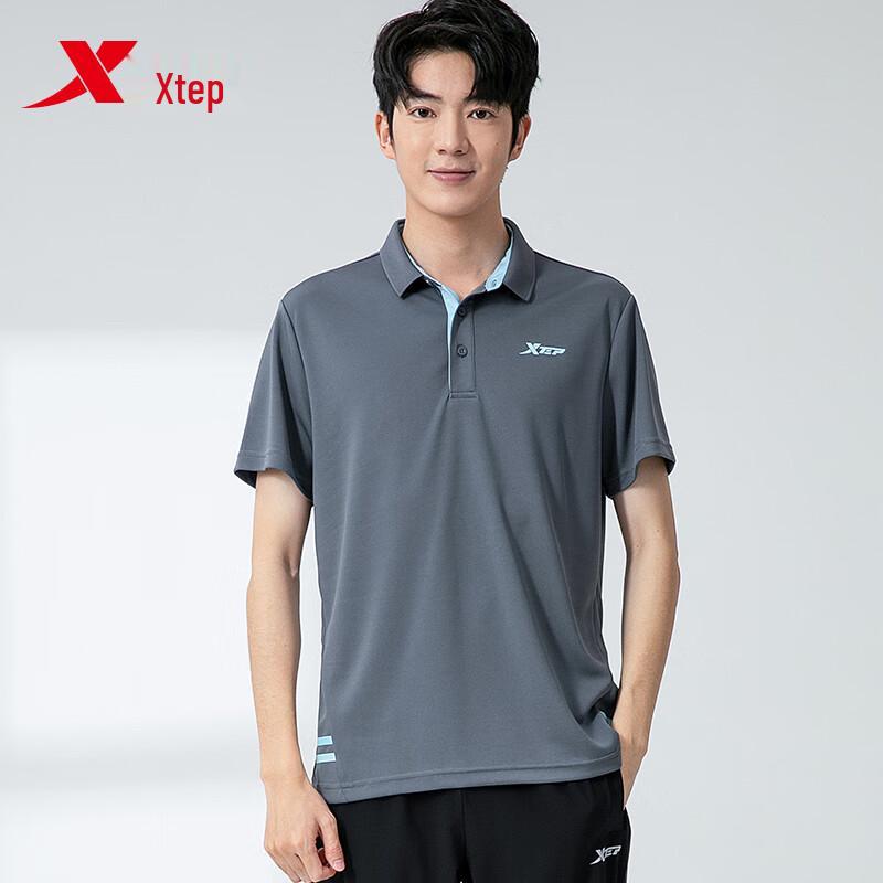 Xtep Unisex Quick-Dry Short-Sleeve Polo Shirt EU 39