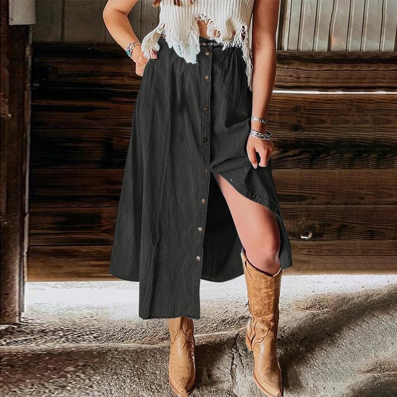 

ZANZEA Женские повседневные свободные летние юбки с эластичной резинкой на талии S чёрный