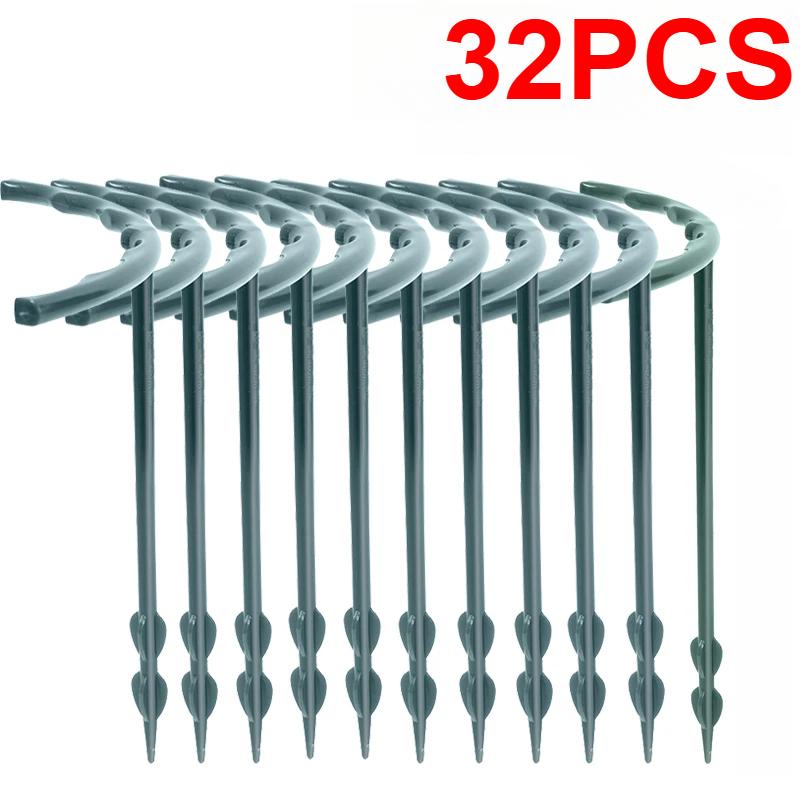 4-32Pcs 14*14cm Plastic Plant Support Pile Stand Plant Support Pile for Flowers Greenhouses Arrangement Fixing Rod Holder Garden Tools