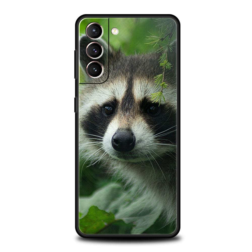 Süßes Tier Waschbär Handyhülle Für Samsung Galaxy S24 S23 S22 S20 S21 FE Ultra S24 S23 S10 S10E S9 S8 Plus 5G Handyhülle Taschen