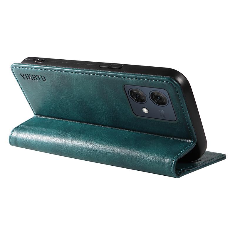 YIKATU YK-006 For Motorola Moto G84 5G Case PU Leather+TPU Litchi Texture Wallet Cover