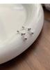 S999 Sterling Silver Small Bow Bead Stud Earrings for Women - Simple, Sweet Jewelry