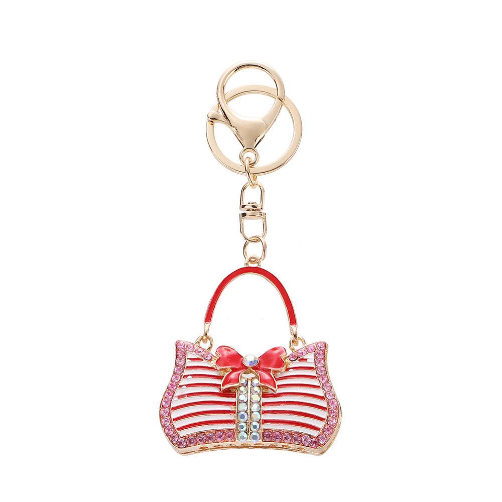 Fashionable Rhinestone Bow Keychain & Handbag Pendant for Women