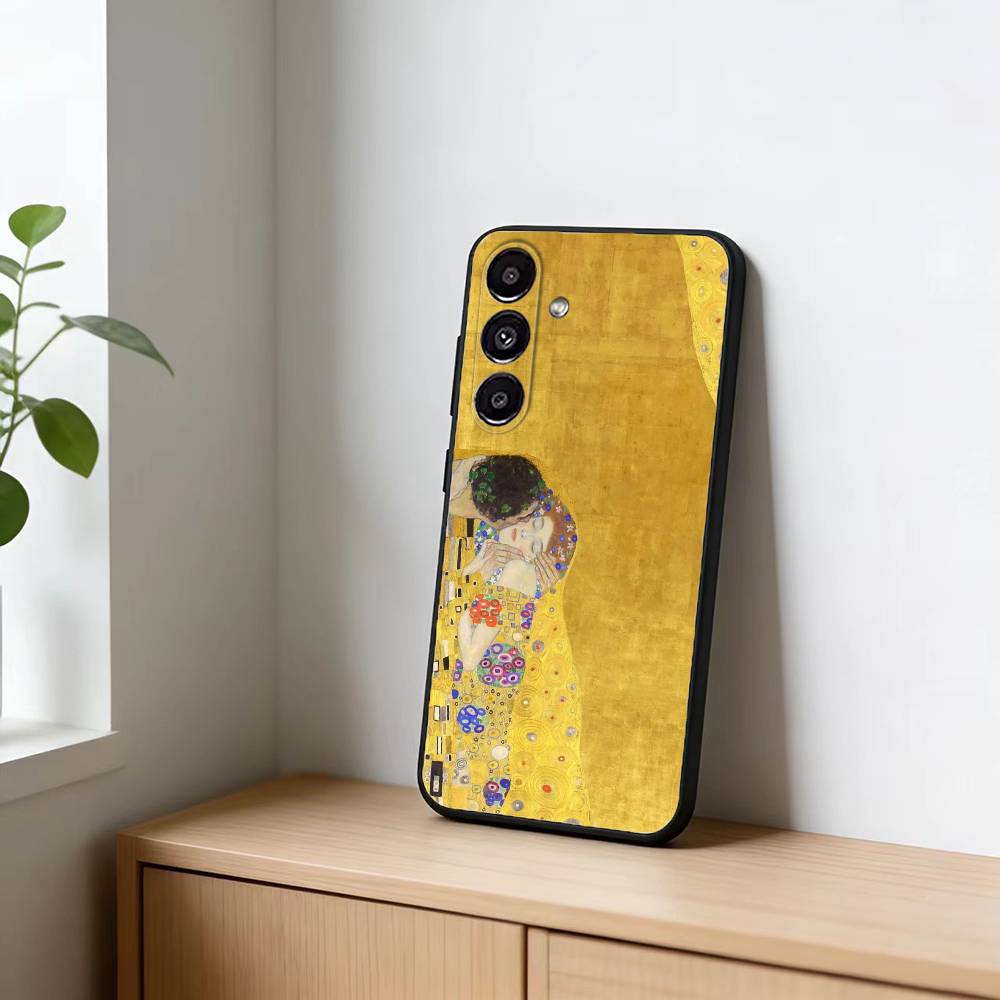 Чехол для телефона Поцелуй Г-Густав Климт П-Картина Для Samsung Galaxy A91,80,73,72 ,71,53,52,32 ,31,22,21s,20,Мягкий черный чехол Samsung a72