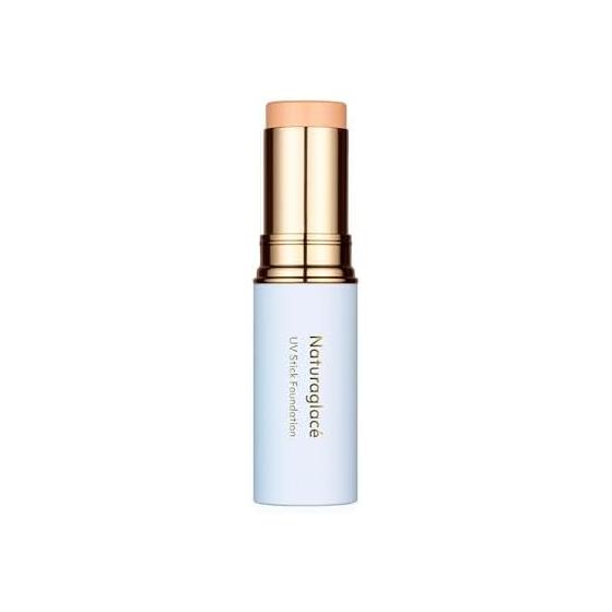 Natura Glace UV Stick Foundation 01 Light Beige 12g SPF50+ PA++++ Soap Off Plant-Based Skin Care Ingredients Organic