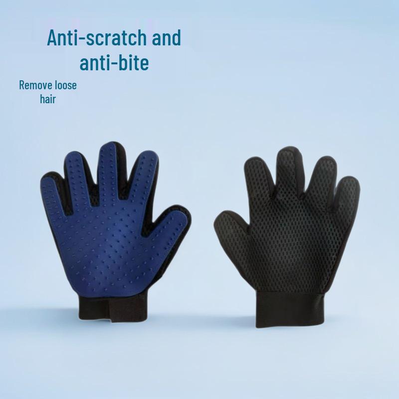 

Pet Grooming Glove - Hair Removal & Anti-Scratch Cat Cleaning Tool