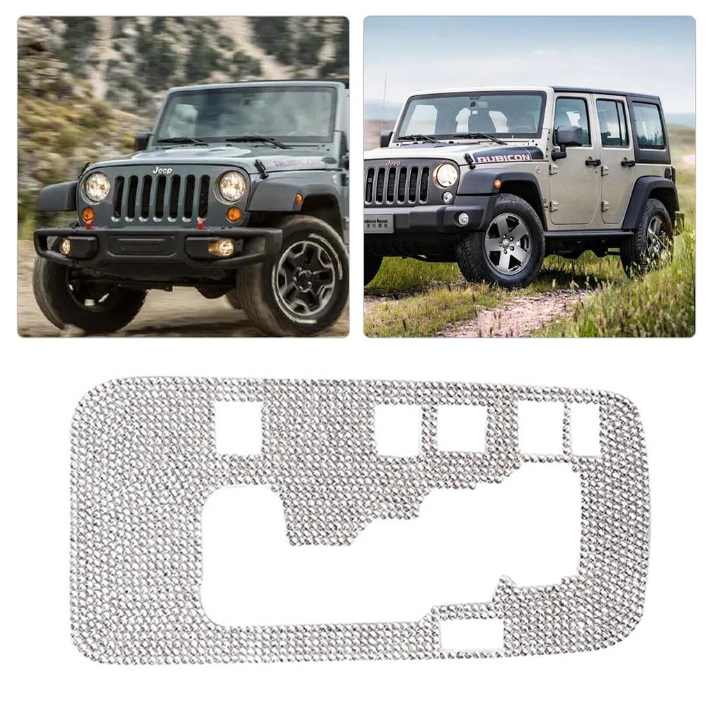 Bling Gear Shift Box Trim Sticker Panel Cover For Jeep Wrangler JK JKU 2012-2018 Car Styling Decoration Interior Accessories