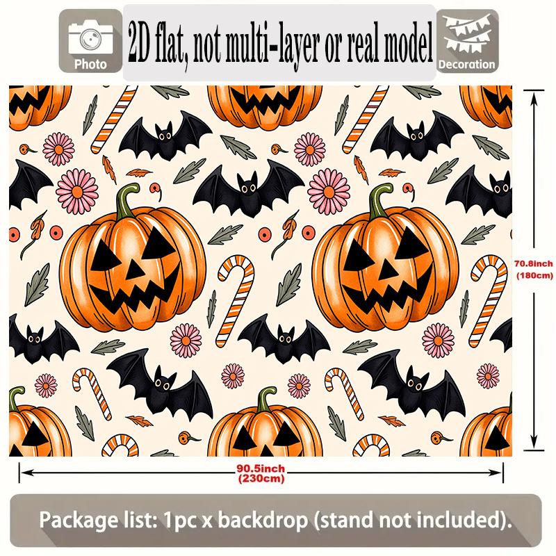 Party Backdrop Halloween Flat Banners Pumpkin Candy Corn Celebrations Wedding Enthusiasts Photo Background Decor Front Door Decor