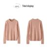 Cashmere Women's Round Neck Cable Knit Sweater - 2025 Autumn/Winter Retro Loose Slimming Pullover.