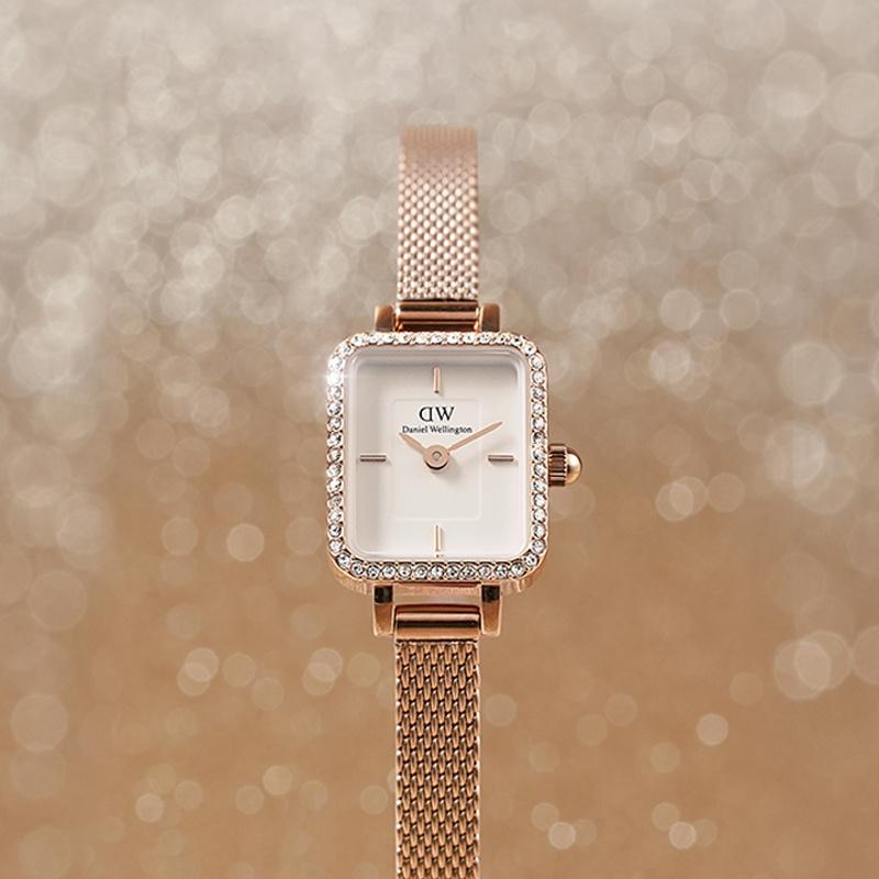 DANIEL WELLINGTON Watch Quartz Movement Stainless Steel Strap 15mm*22mm White Dial Women's Watch Watch Women's Exquisite Retro Simplicity DW00100731