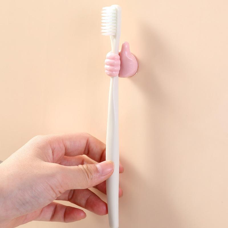 1PC Adhesive Storage Organizer Rack Sticky Hook Thumbs Up Shape Punch-Free Wall Hook Clip Holder