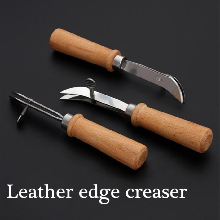 Adjustable Leather Edging Line Device Tool Leather Edging Scriber Tool Leather Creasing Tool for Leather Craft Sewing