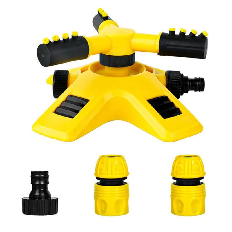 360° Automatic Rotating Sprinkler Head with Adjustable Three-Prong Design for Nursery and Flower Irrigation