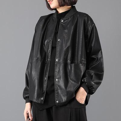 Large Size Women's Leather Jacket Short Winter Coat Women's Tide Ins Autumn and Winter 2024 New Thickened Jacket Spring Top Women