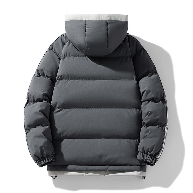 Winter Men's Cotton-padded Fake Two-piece Thickened Cotton-padded Warm Jacket Korean Version Loose