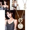 Exquisite Reizvolle Münzanhänger-Halskette für Frauen mit einzigartigem Bambusketten-Design