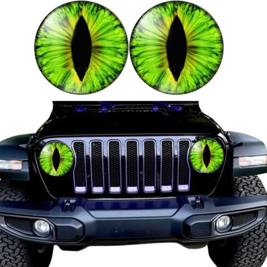 1 Paio Adesivi Impermeabili in PVC per Fari 'Occhi di Bestia', Adesivi per Auto, Adesivi Impermeabili per Luci Auto, Facili da Installare, Accessori Auto Resistenti alle Intemperie