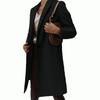 Coat Women Solid Color Mid Length Design Woolen Lapel Button Down