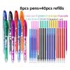 8 Colors 0.5mm Erasable Gel Pen with Refills Quick-Drying Neutral Pen Writing Pen Gel Ink Pen School Office Supplies