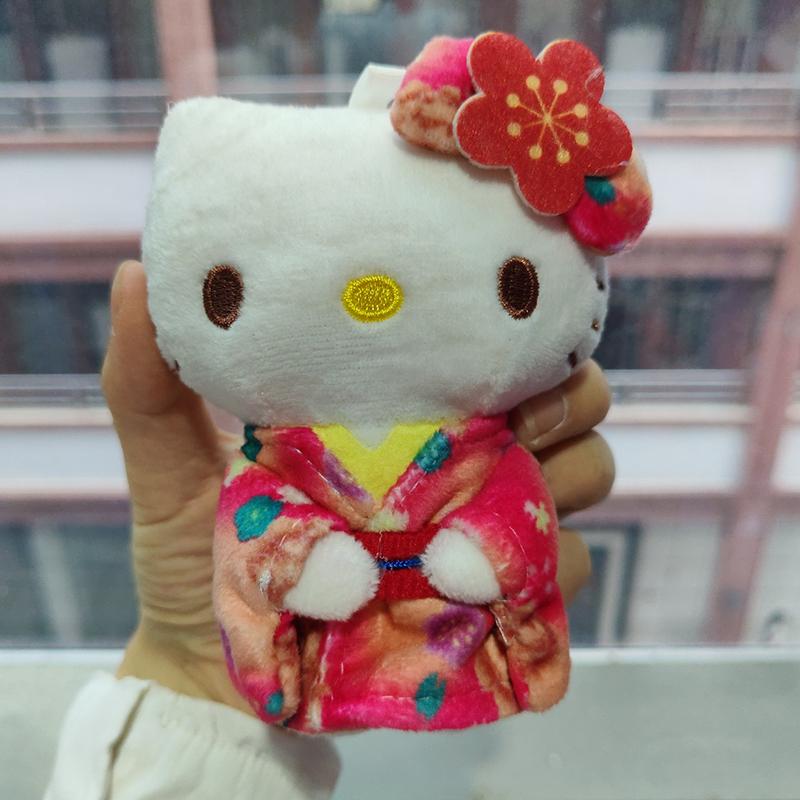 

Sanrio Кимоно Hello Kitty Плюшевая кукла Подвеска Брелок Мультяшный Кт Кэт Плюшевый брелок Аксессуары для сумки Подарки Подвеска для ключей автомобиля красный