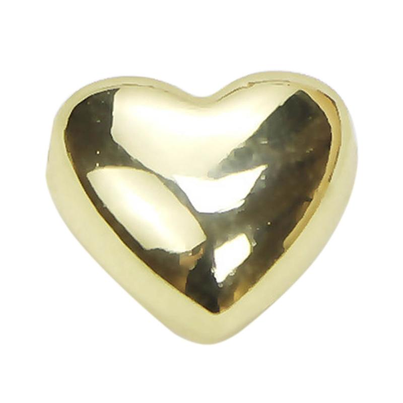 Metal Beads Big Heart Pendant 3D Heart Charm for Jewelry Making Charm DIY Gifts Bracelets Necklace Heart Bead with Hole