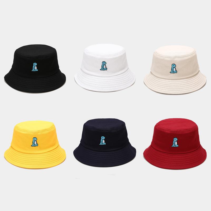 New cute cartoon little dinosaur pattern bucket hat male and female students outdoor leisure visor tide basin hat