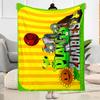 Plants Vs Zombies Adventure Blanket Warmthful Decor Perfect for Chair Office Sofa Four Seasons Multipurpose Modern Style