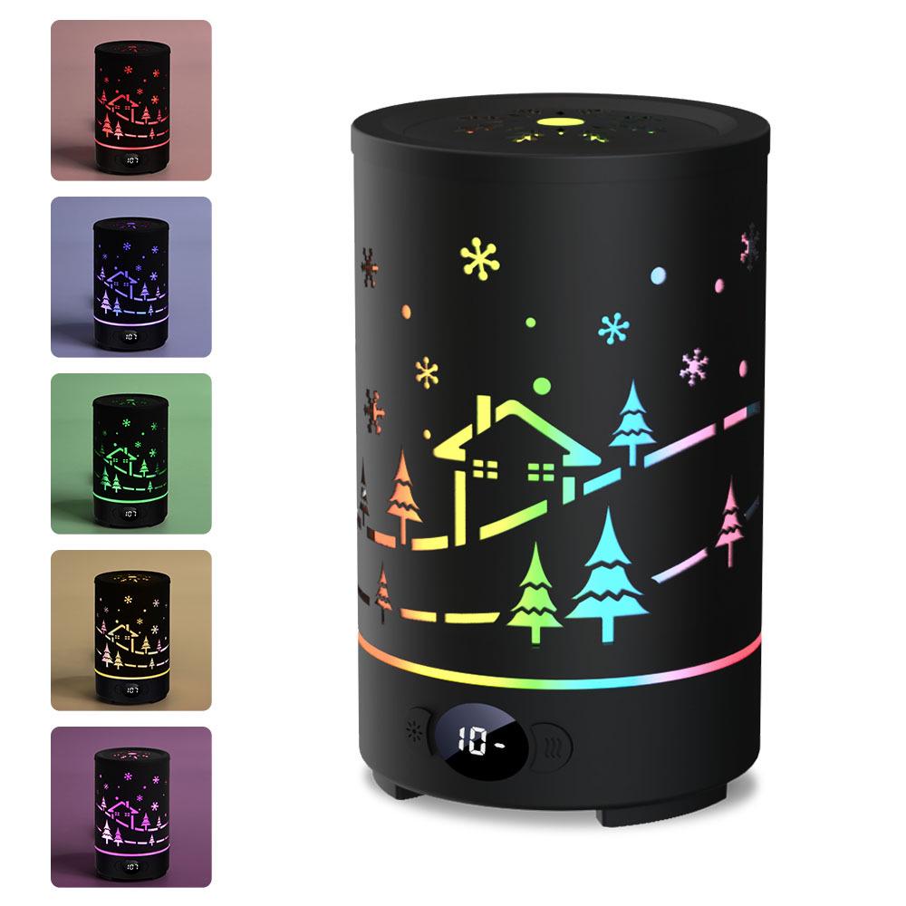 USB Desktop Aroma Diffuser with Flame Effect, Large Mist Humidifier, RGB Ambient Light - Ideal for Hotels & Commercial Spaces