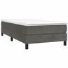 3144304 vidaXL Bed with Box Spring and Mattress Dark Grey 90x190 Cm Velvet