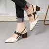 Sandaler Damsommar Nya Spetsiga Chunky Sandaler Stora Dammode Damskor