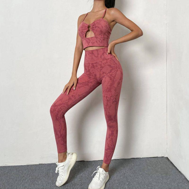 

Fashion Snake Pattern Sexy Fitness Pants Naked Women Sense Breathable High Elastic Running High Waist Tight Yoga Butt-Lift Underwear Peach Hip Red S