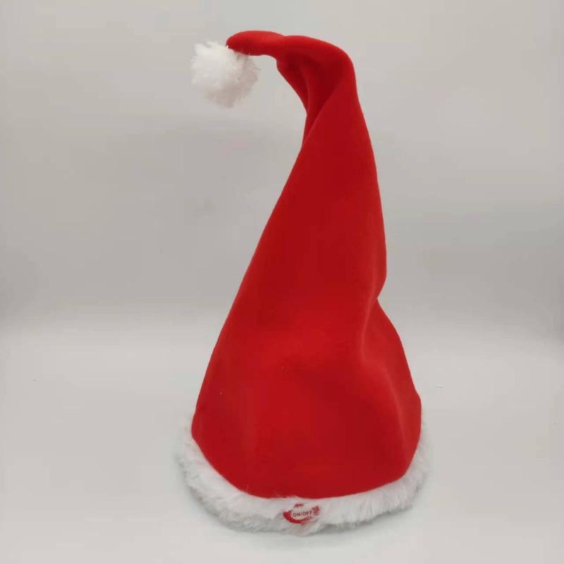 

Electric Dancing Santa Hat Battery Operated Singing Holiday Headwears with Comfortable Fit for Children and Parent J0MC China Mainland